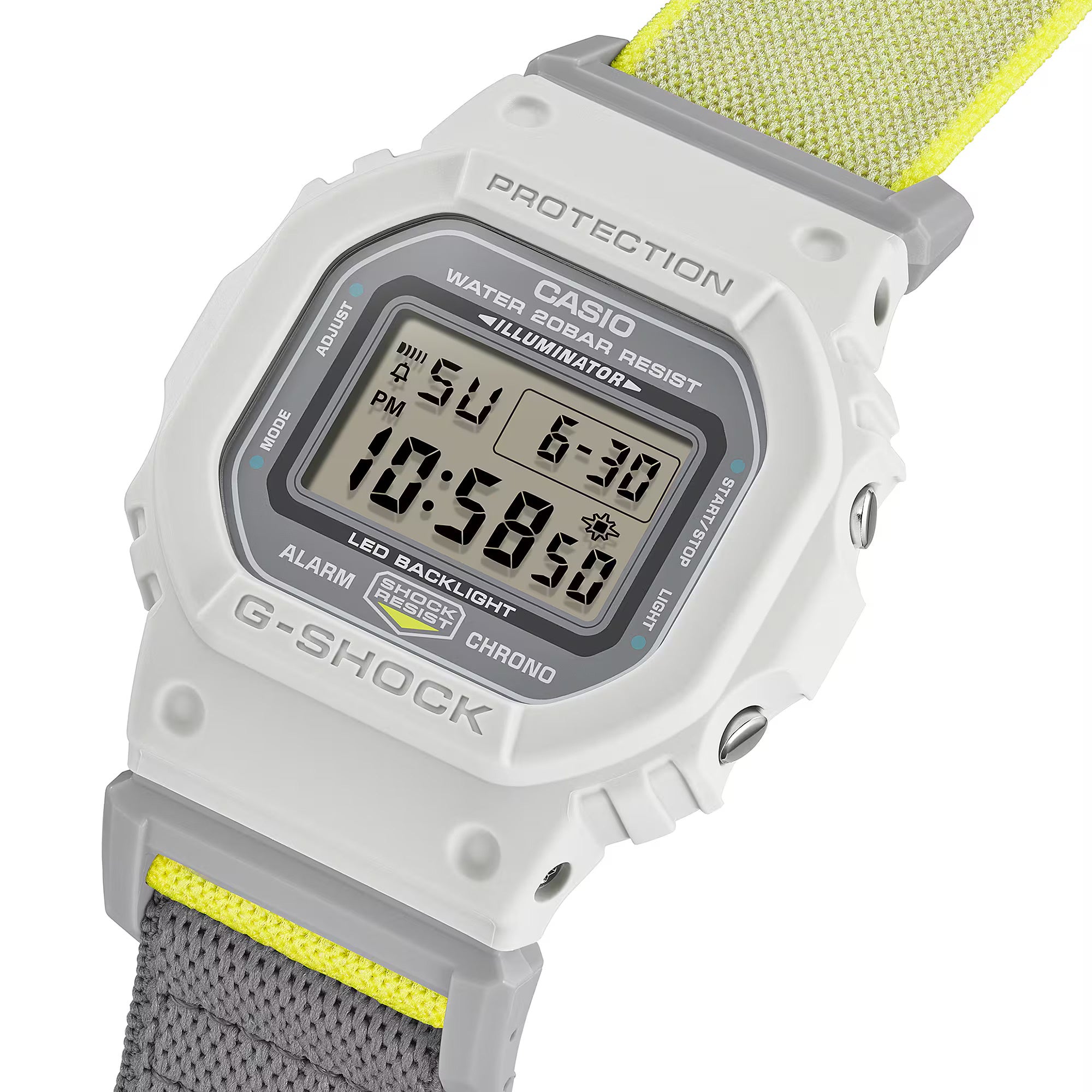 G-Shock DW-5600MNC-7A8ER Grey Resin & Fabric Strap Watch