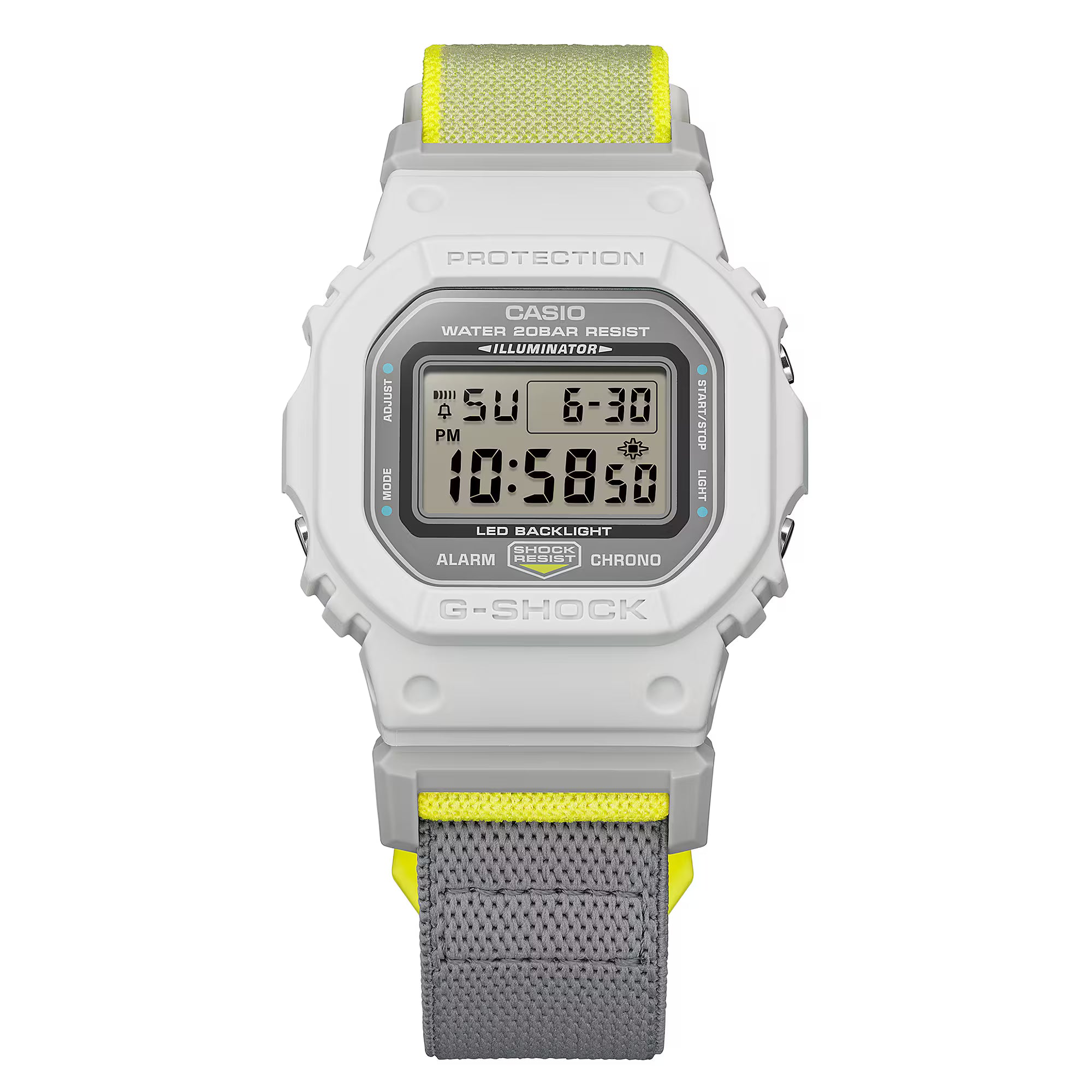 G-Shock DW-5600MNC-7A8ER Grey Resin & Fabric Strap Watch