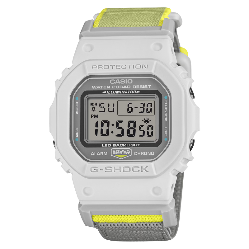 G-Shock DW-5600MNC-7A8ER Grey Resin & Fabric Strap Watch