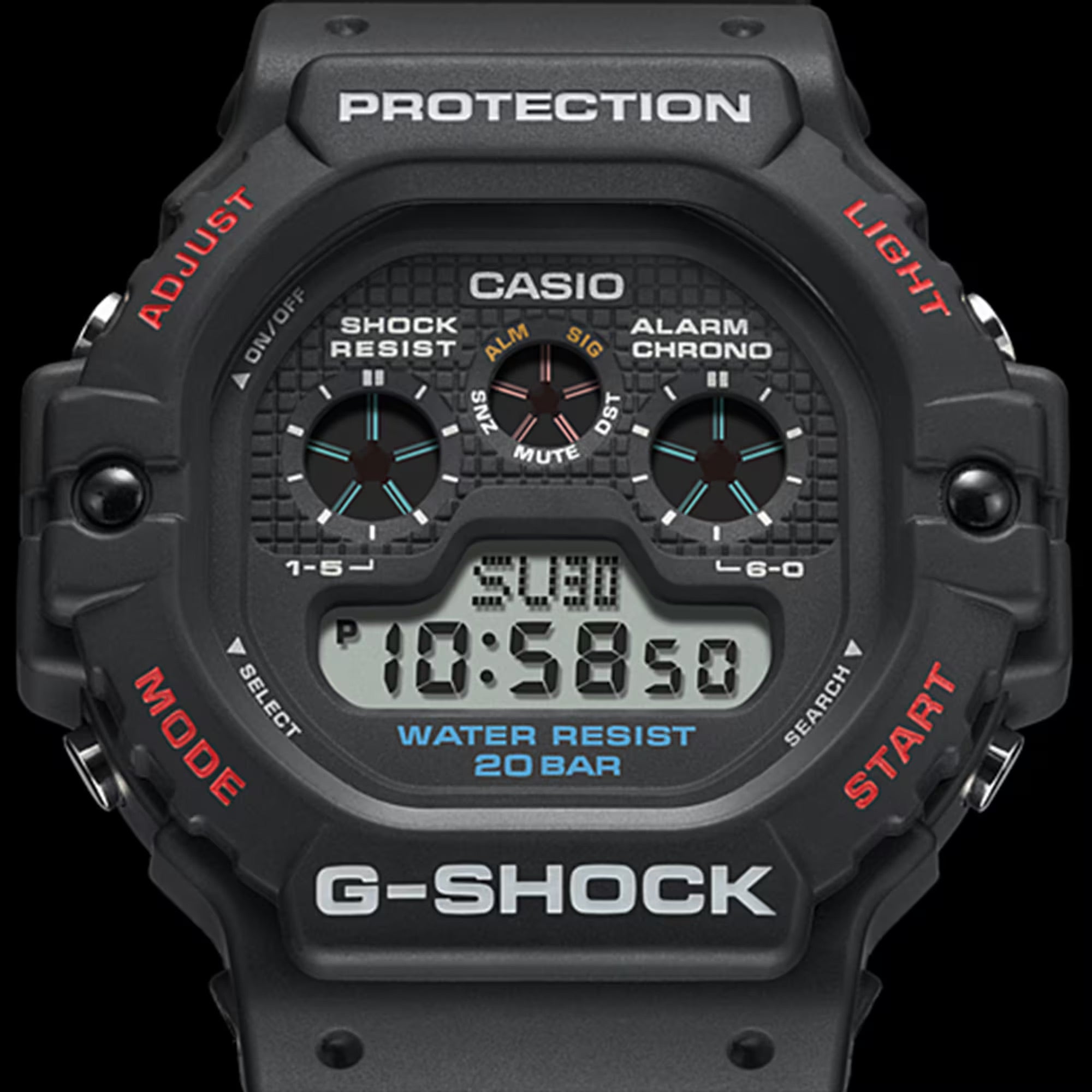 G-Shock DW-5900U-1AER Black Resin Strap Watch