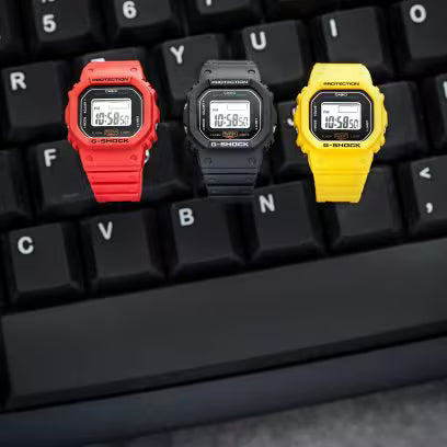 G-SHOCK Casio Nano DW-5600 Red Finger-Watch (20mm) Digital Dial