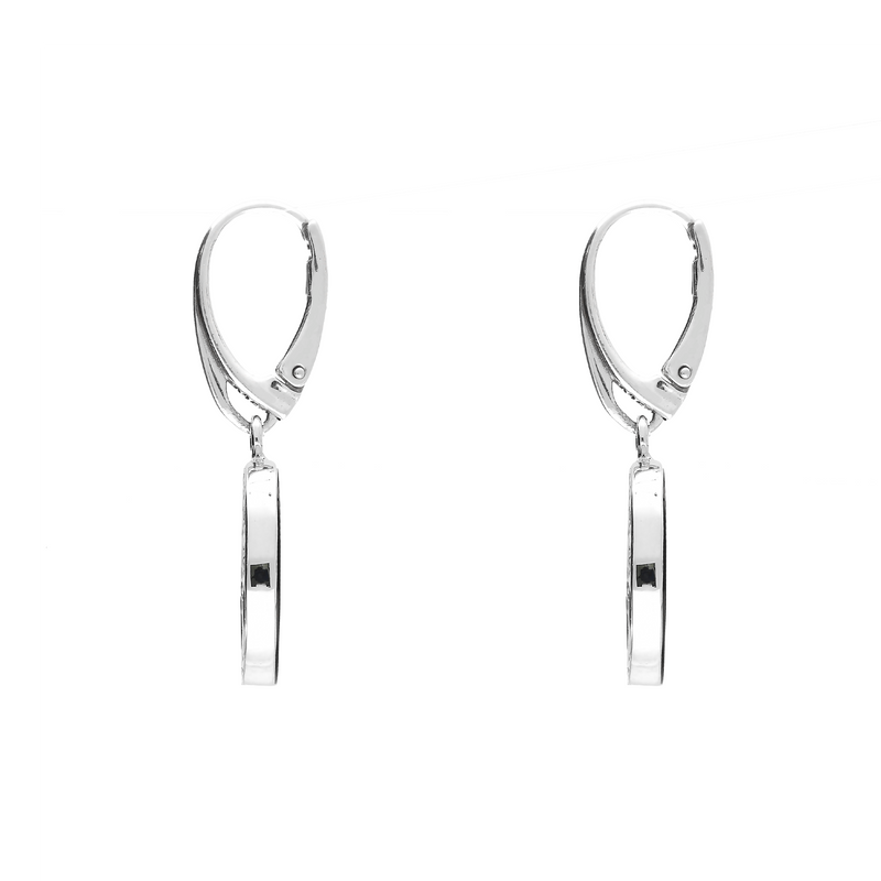 Sterling Silver Whitby Jet Tree Of Life Drop Earrings