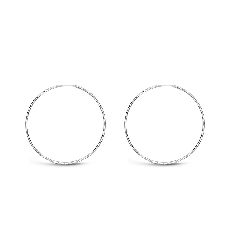 Sterling Silver Sleeper Hoop Earrings