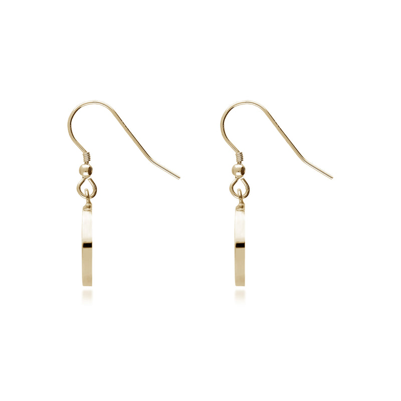 9ct Yellow Gold X Small Whitby Jet Tree Of Life Drop Earrings