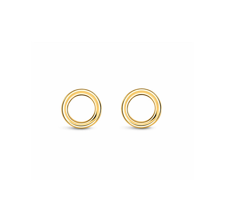 Yellow Gold Vermeil Dinky Open Circle Stud Earrings