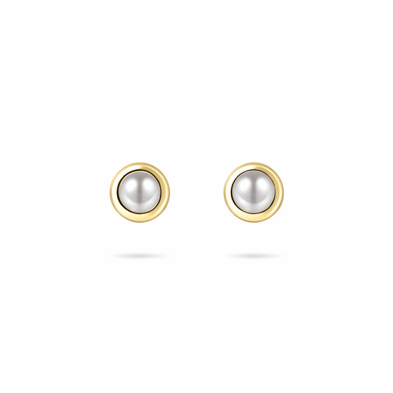 Gold Vermeil Pearl Stud Earrings 4mm