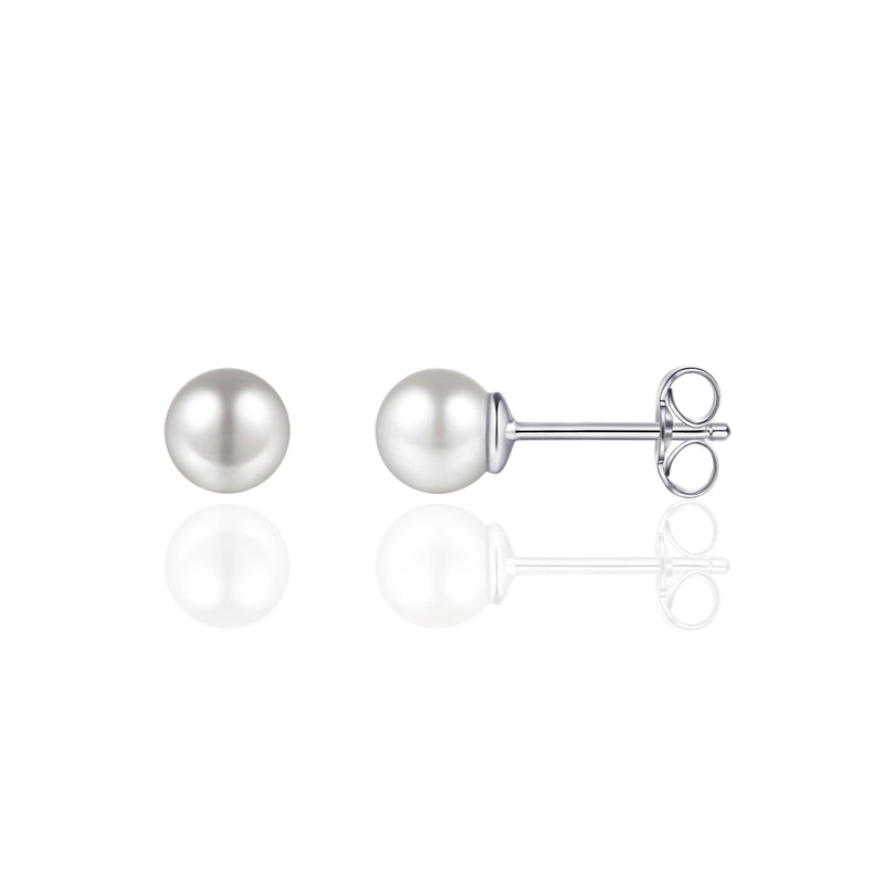 Silver Pearl Stud 5mm