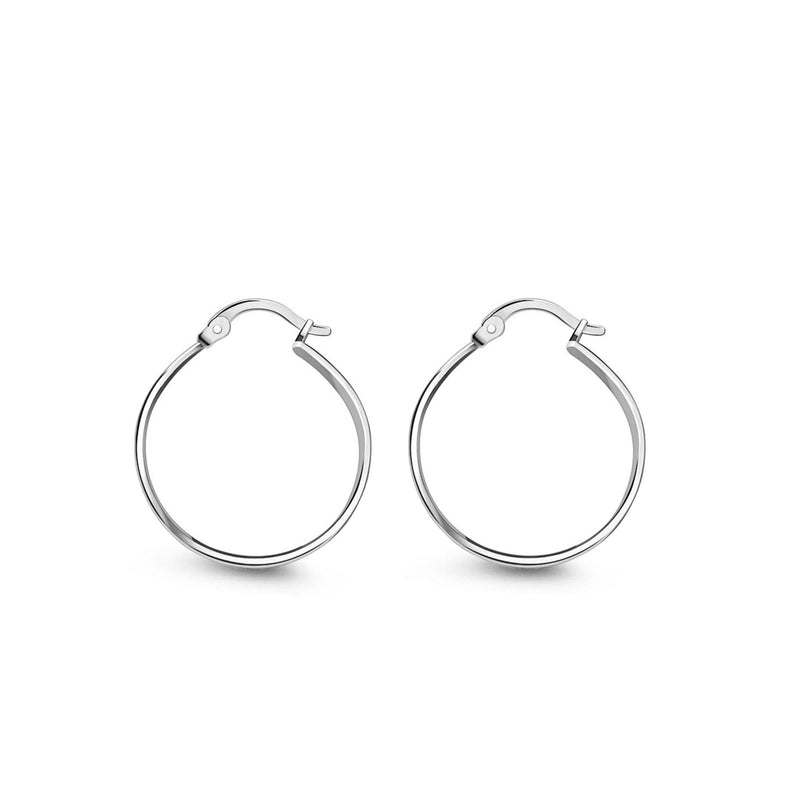 Sterling Silver Wide Textured Hinged Hoop Earrings