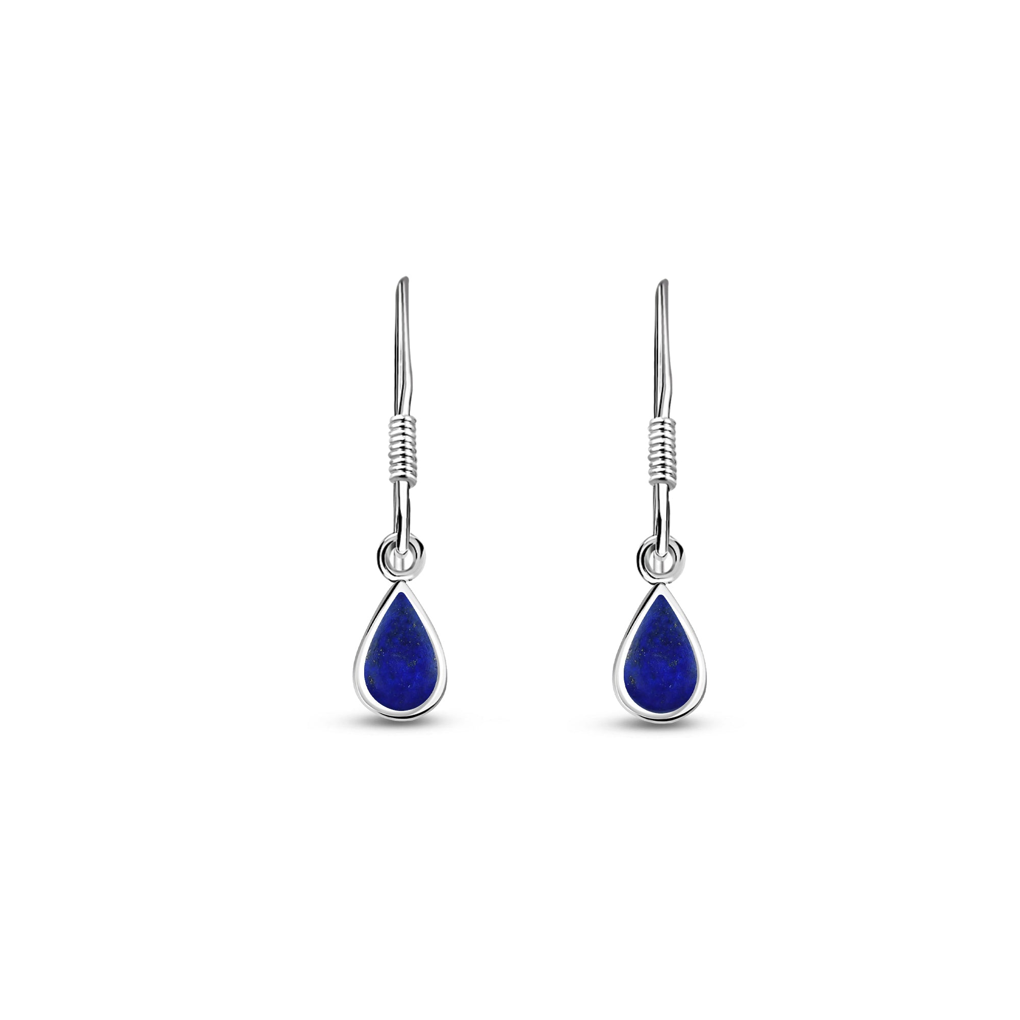 Sterling Silver Lapis Lazuli Dinky Teardrop Earrings