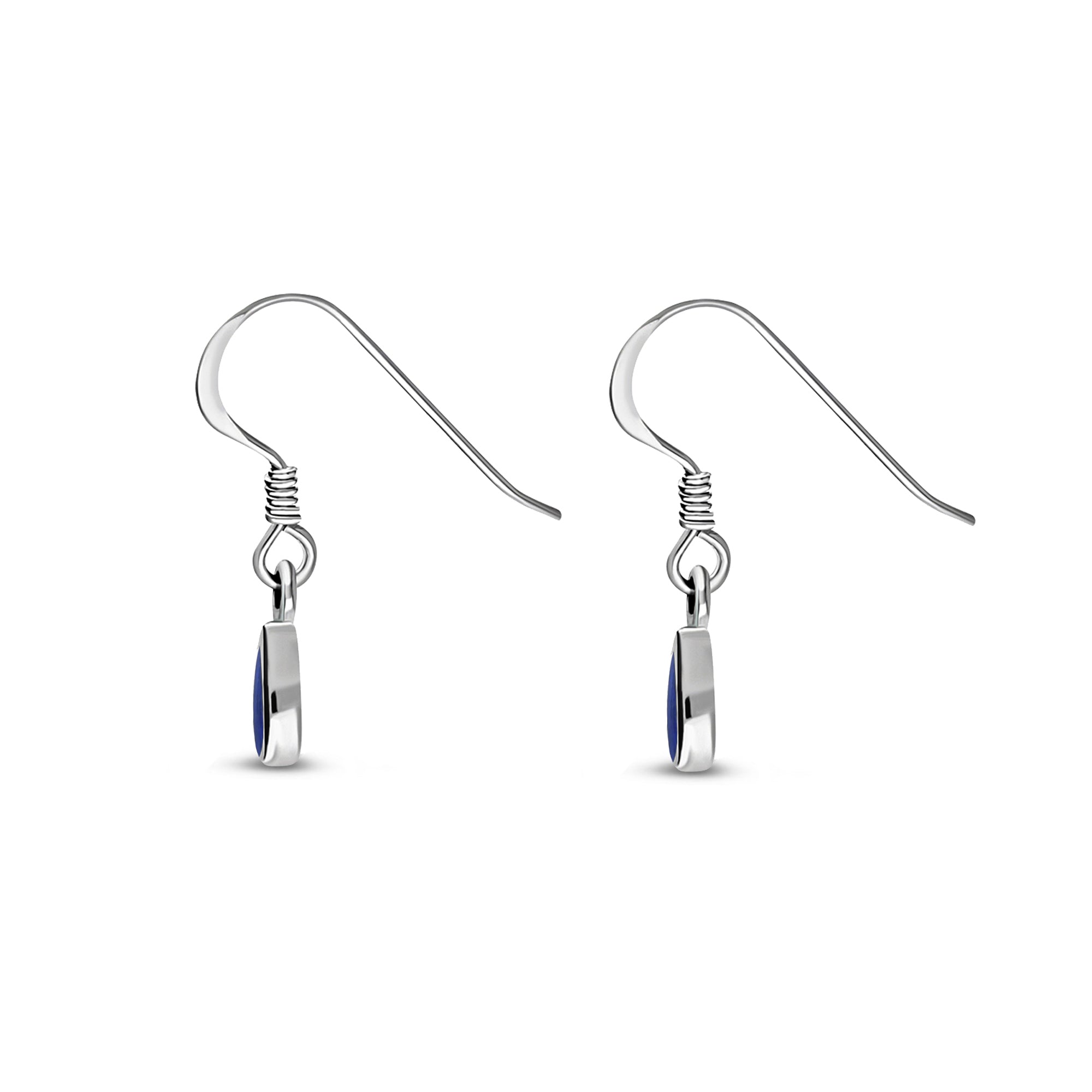 Sterling Silver Lapis Lazuli Dinky Teardrop Earrings