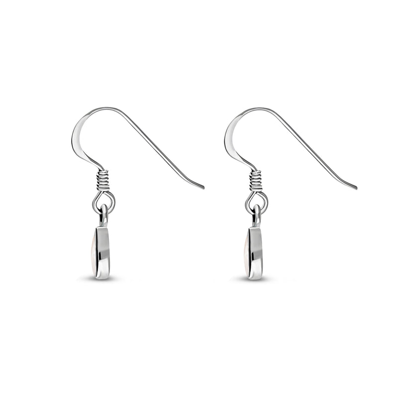 Sterling Silver Mother of Pearl Dinky Teardrop Earrings