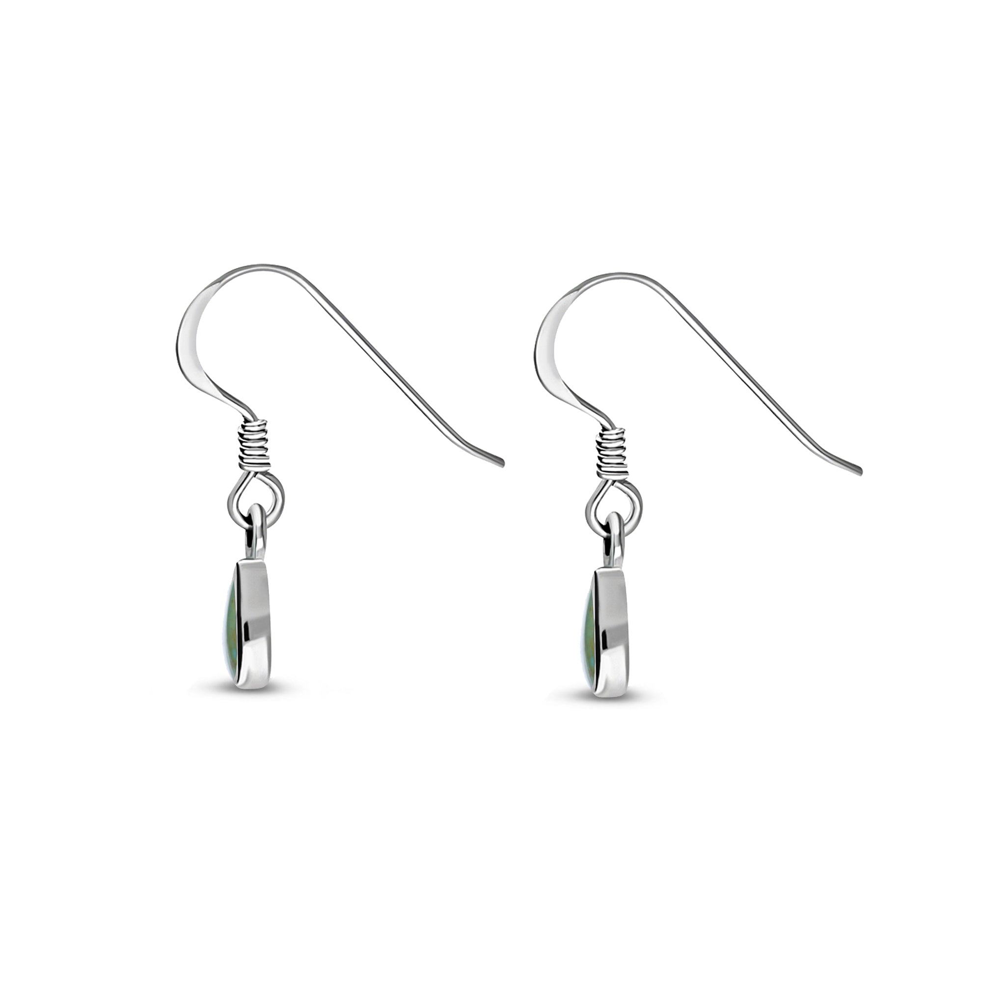 Sterling Silver Turquoise Dinky Teardrop Earrings