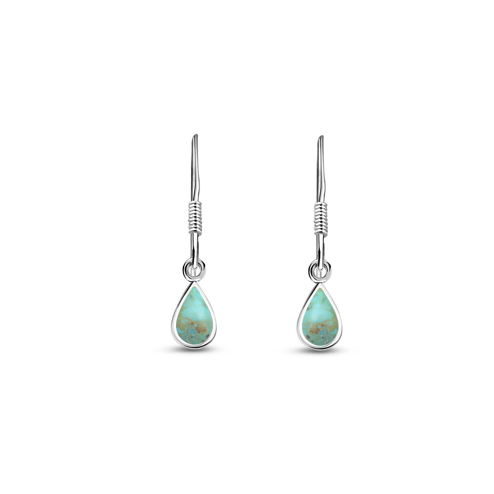 Sterling Silver Turquoise Dinky Teardrop Earrings