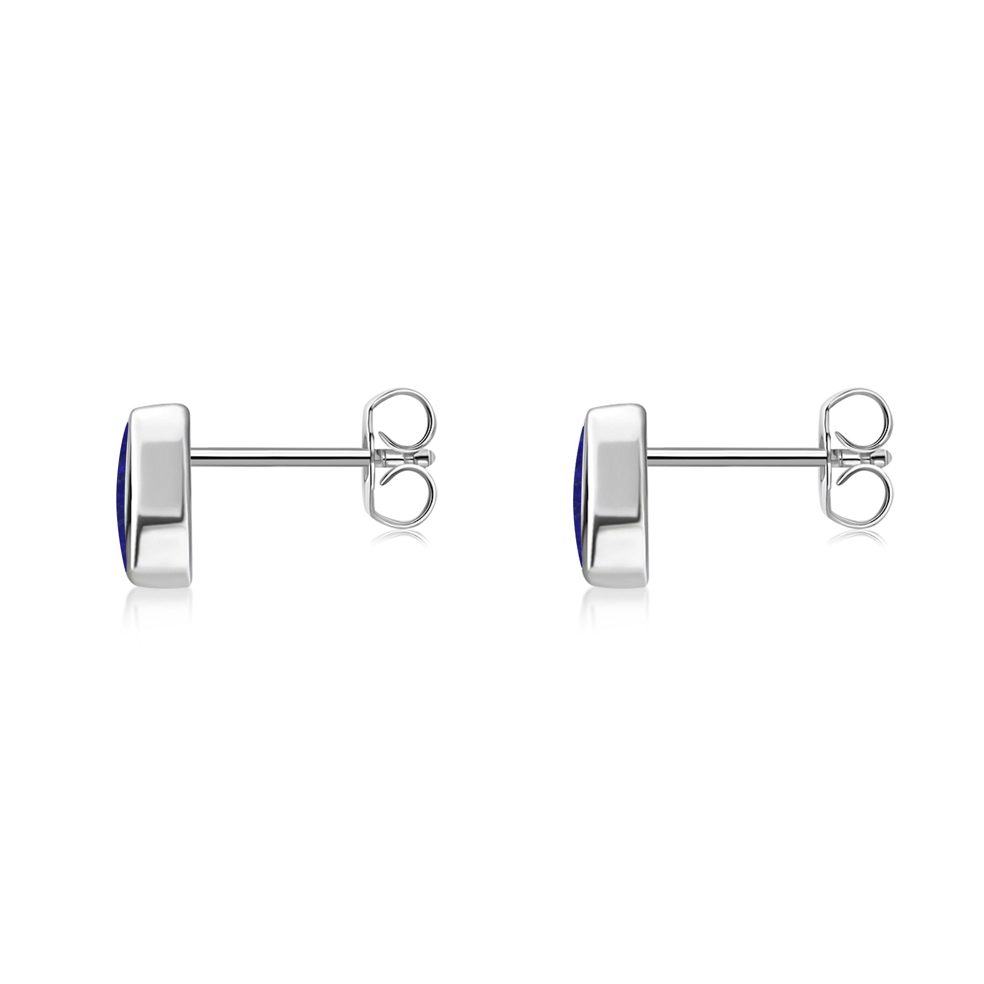 Sterling Silver Lapis Lazuli Small Teardrop Stud Earrings