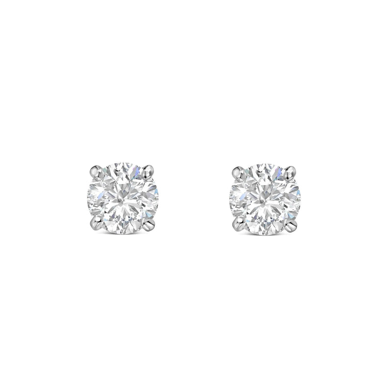 Sterling Silver 4mm CZ Stud Earrings