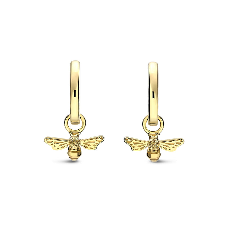 Gold Vermeil Bee Huggie Hoops