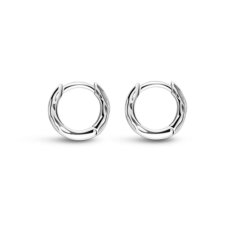 Sterling Silver Geometric Mini-Hoop Earrings