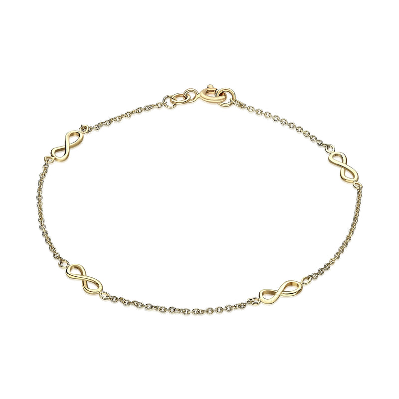 9ct Gold Multi-Infinity Bracelet