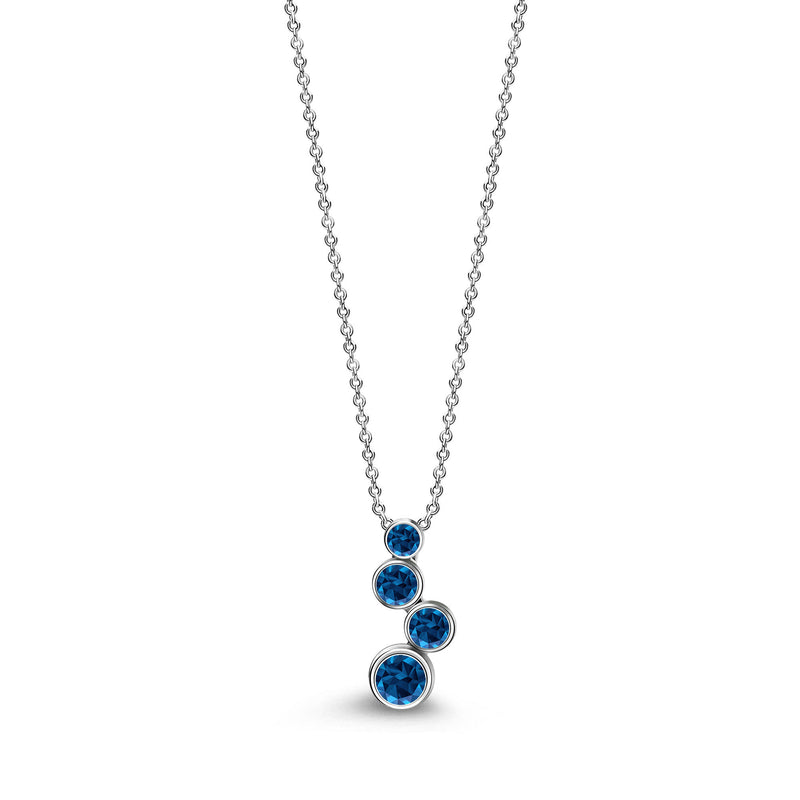 Sterling Silver London Blue Topaz Bubble Drop Pendant