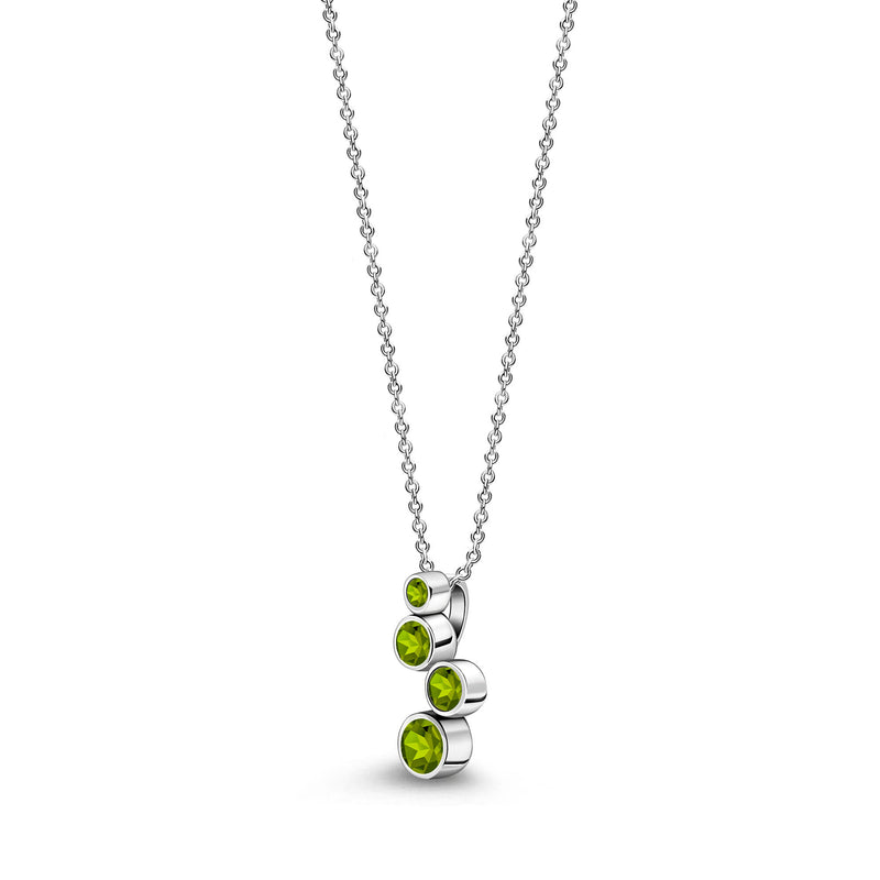 Sterling Silver Peridot Bubble Drop Pendant
