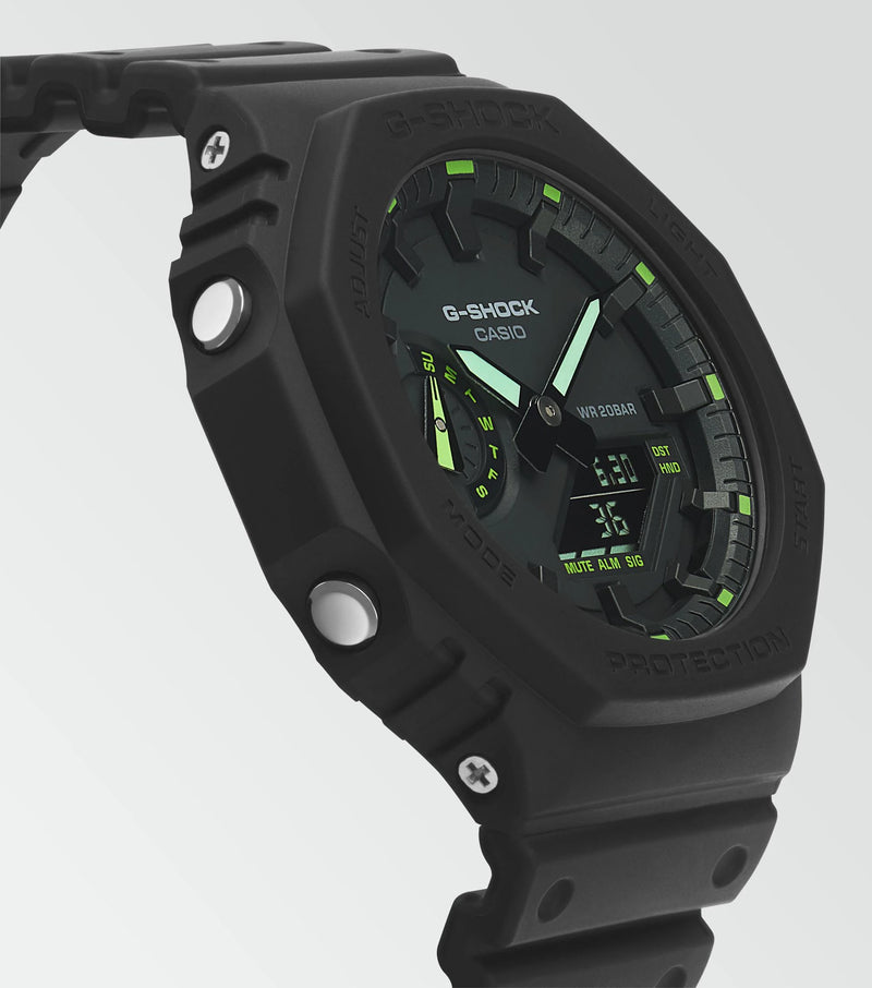 G-Shock GA-2100-1A3ER Black Green Watch