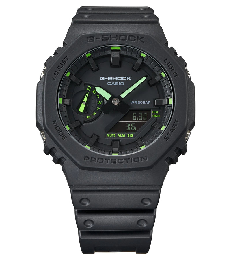 G-Shock GA-2100-1A3ER Black Green Watch