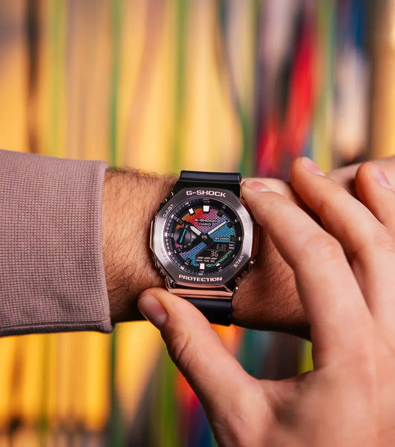 G-Shock GM-2100RW-1AER Rainbow Brick Walls Watch