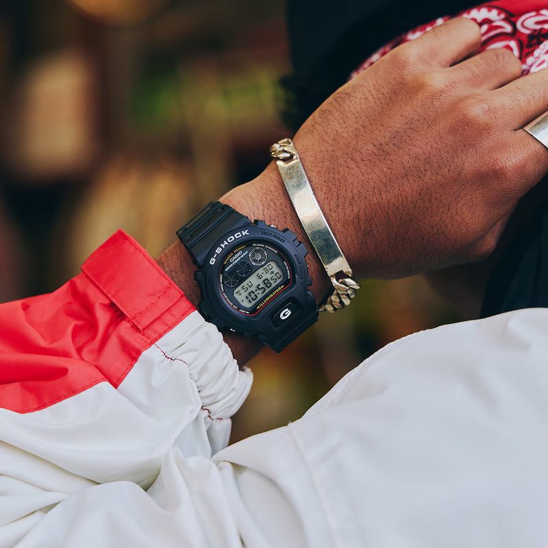 G-Shock DW-6900RL-1ER Black-Red Round Digital Watch