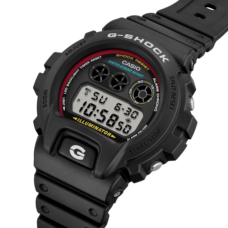G-Shock DW-6900RL-1ER Black-Red Round Digital Watch