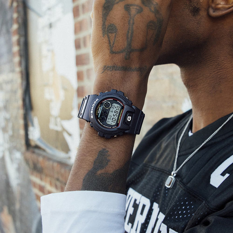 G-Shock DW-6900RL-1ER Black-Red Round Digital Watch