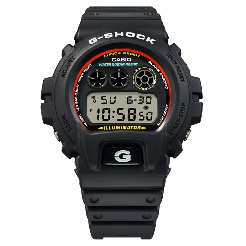 G-Shock DW-6900RL-1ER Black-Red Round Digital Watch