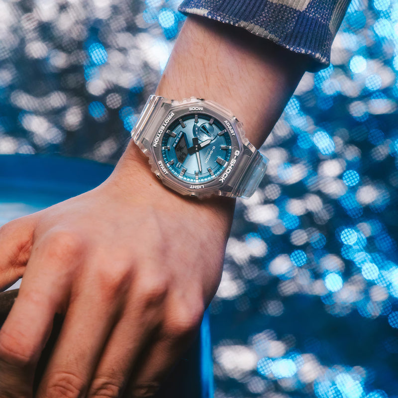 G-Shock GA-2100BM-7A2ER Skeleton Sky Blue Watch