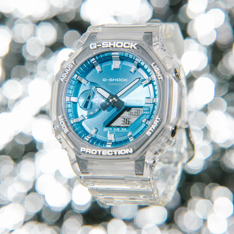 G-Shock GA-2100BM-7A2ER Skeleton Sky Blue Watch