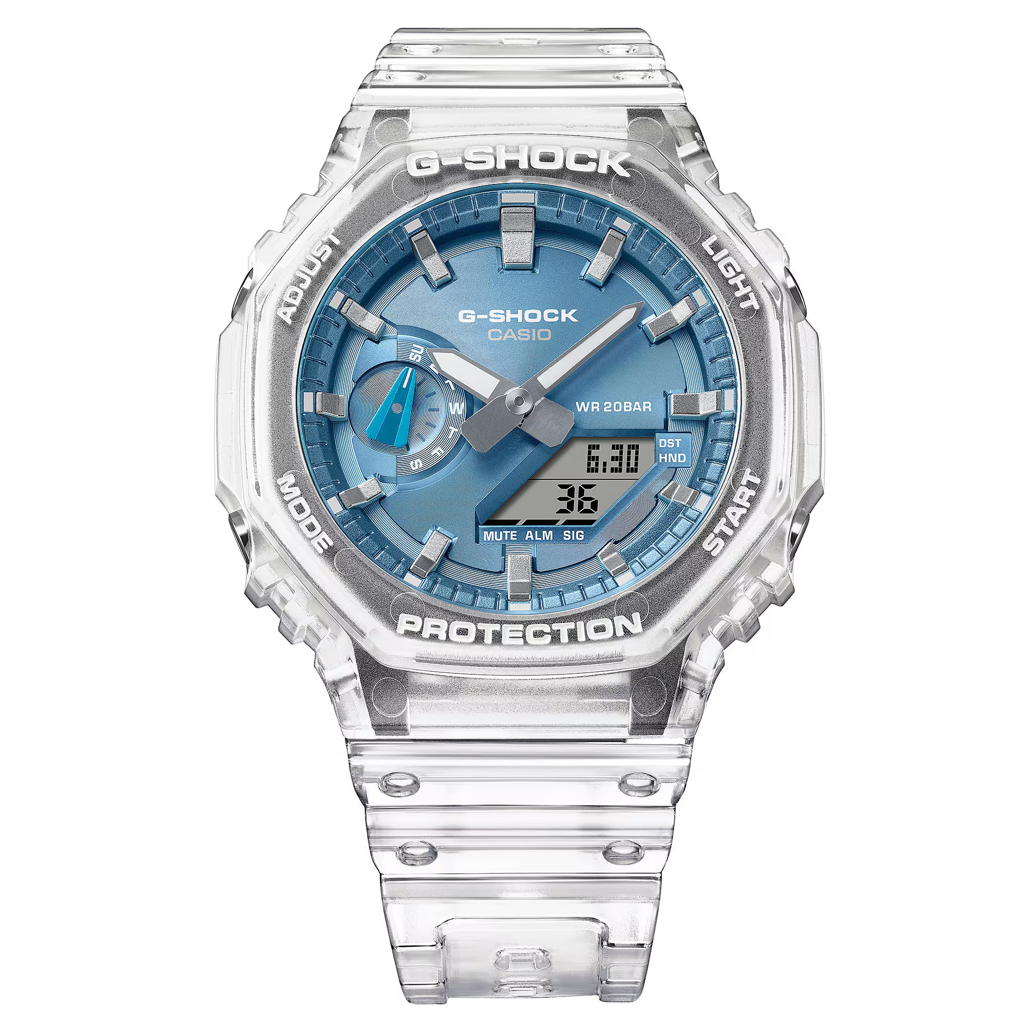 G-Shock GA-2100BM-7A2ER Skeleton Sky Blue Watch