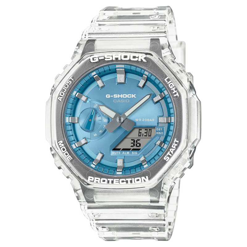 G-Shock GA-2100BM-7A2ER Skeleton Sky Blue Watch
