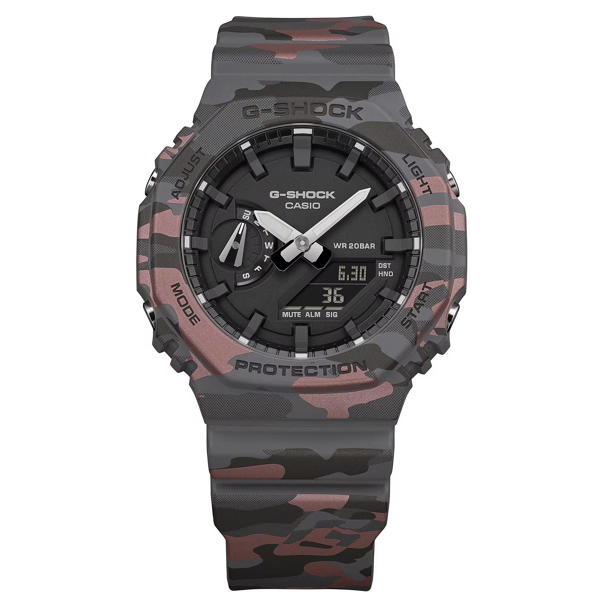G-Shock GA-2100CM-8AER Red-Black Camo Watch