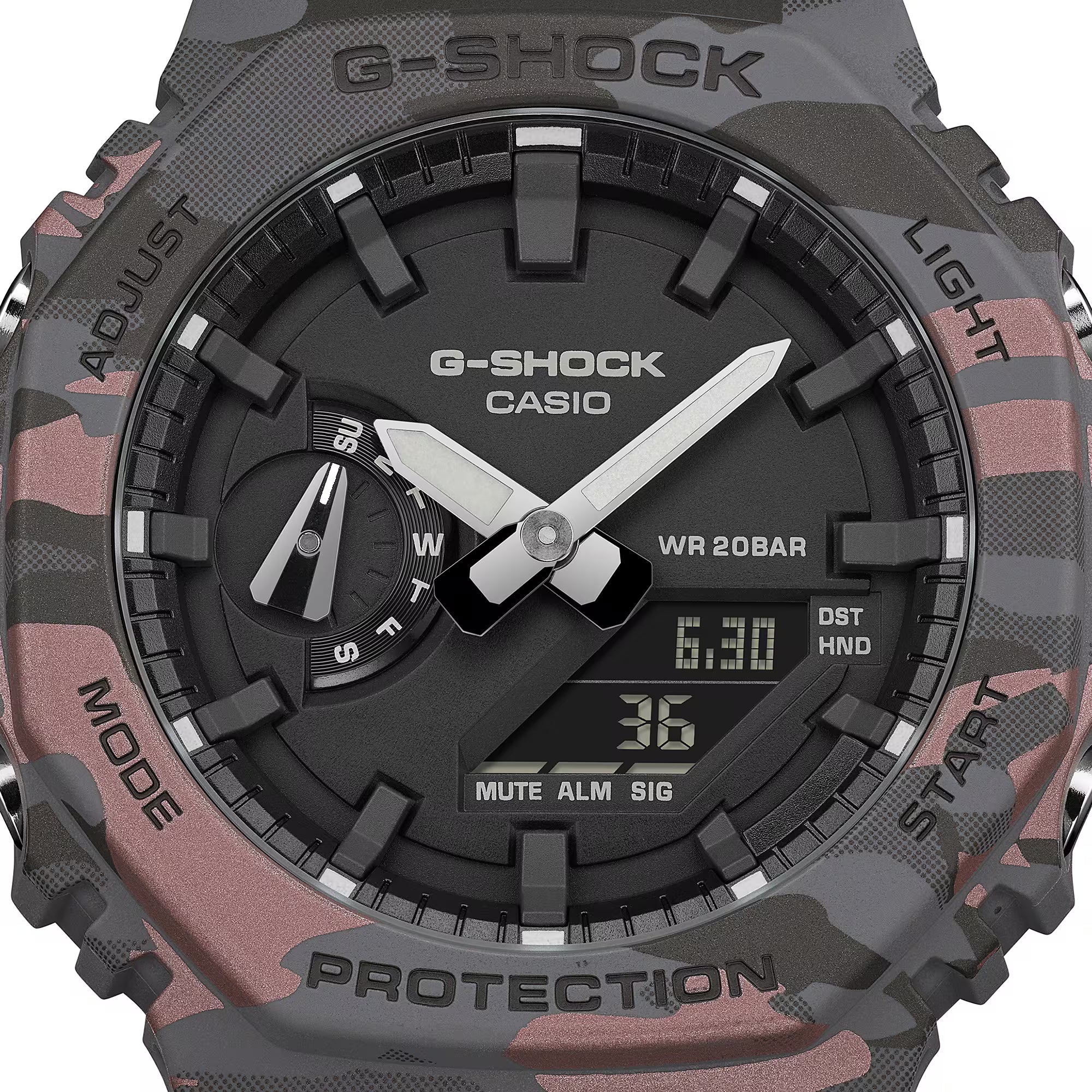 G-Shock GA-2100CM-8AER Red-Black Camo Watch
