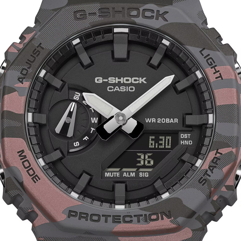 G-Shock GA-2100CM-8AER Red-Black Camo Watch