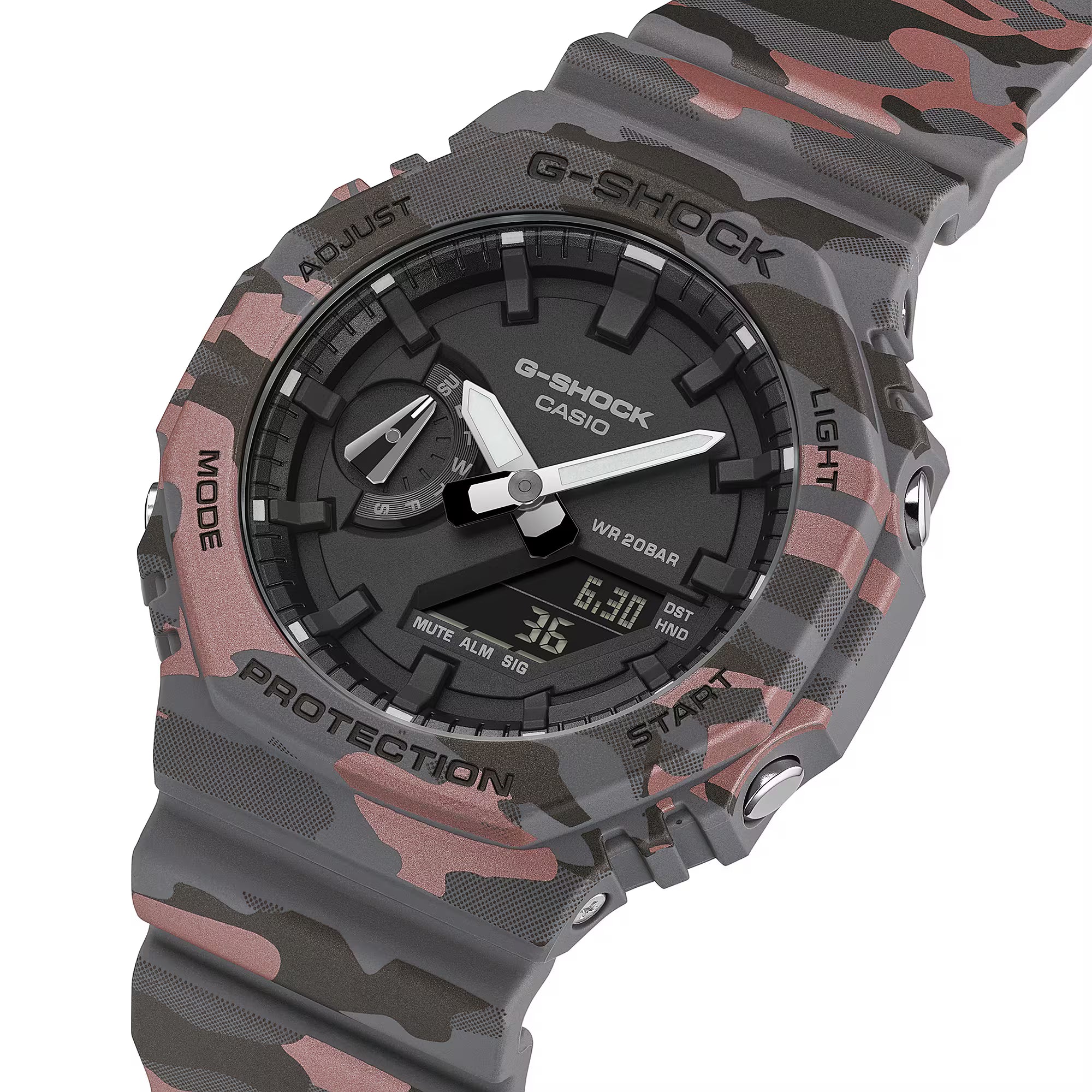 G-Shock GA-2100CM-8AER Red-Black Camo Watch