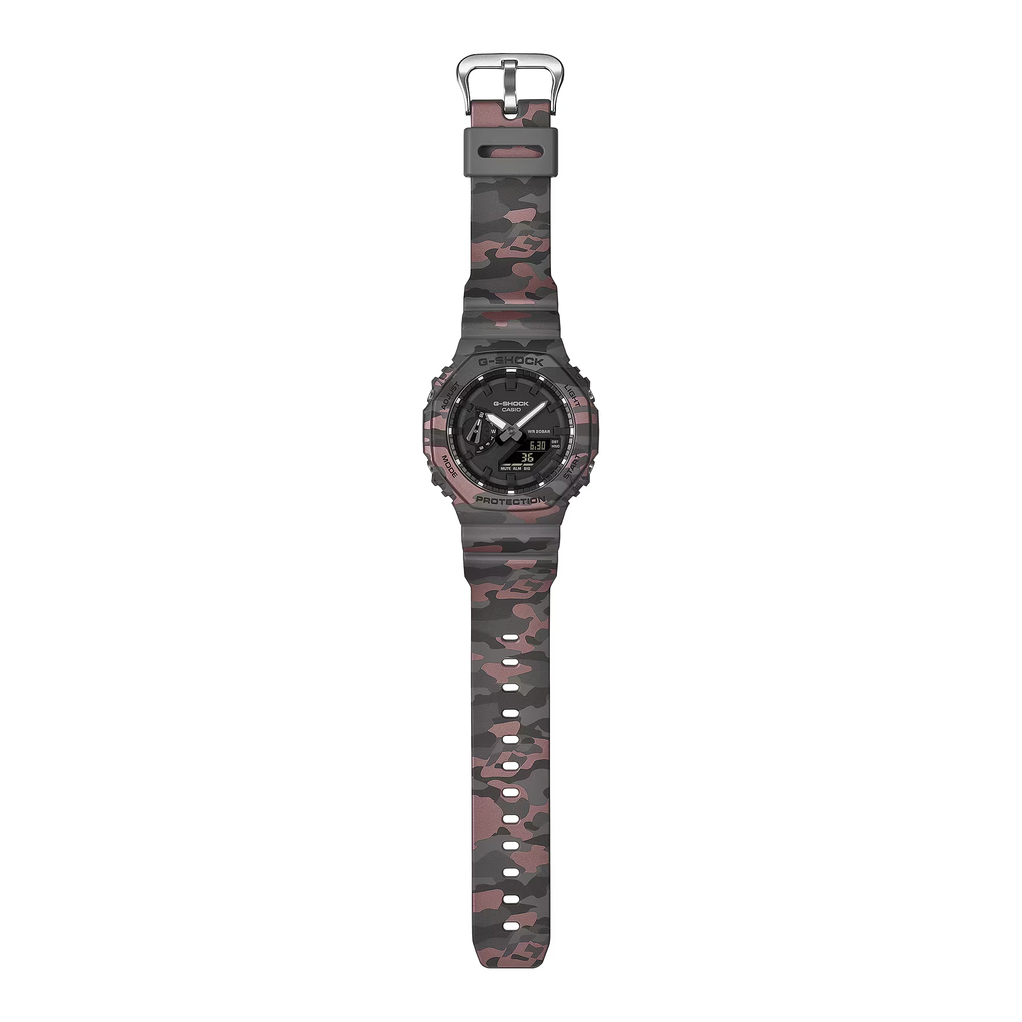 G-Shock GA-2100CM-8AER Red-Black Camo Watch