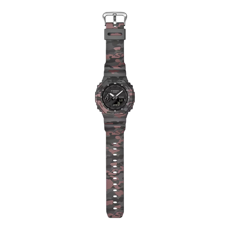 G-Shock GA-2100CM-8AER Red-Black Camo Watch