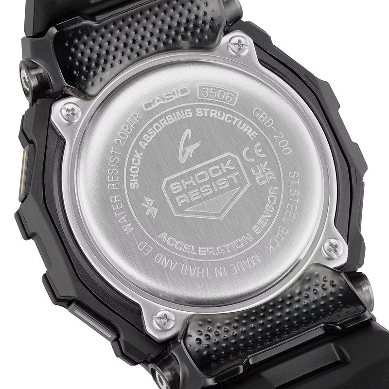 G-Shock GBD-200-1A1ER G-Squad Black Textured Watch
