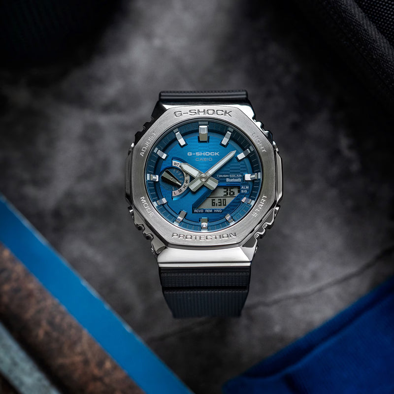 G-Shock GBM-2100A-2BER Bluetooth Solar Steel Bezel Blue Watch
