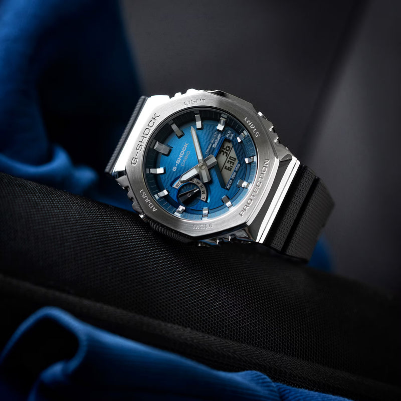 G-Shock GBM-2100A-2BER Bluetooth Solar Steel Bezel Blue Watch
