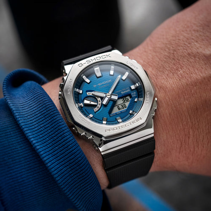 G-Shock GBM-2100A-2BER Bluetooth Solar Steel Bezel Blue Watch