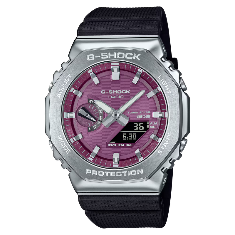 G-Shock GBM-2100A-4BER Bluetooth Solar Steel Bezel Burgundy Watch