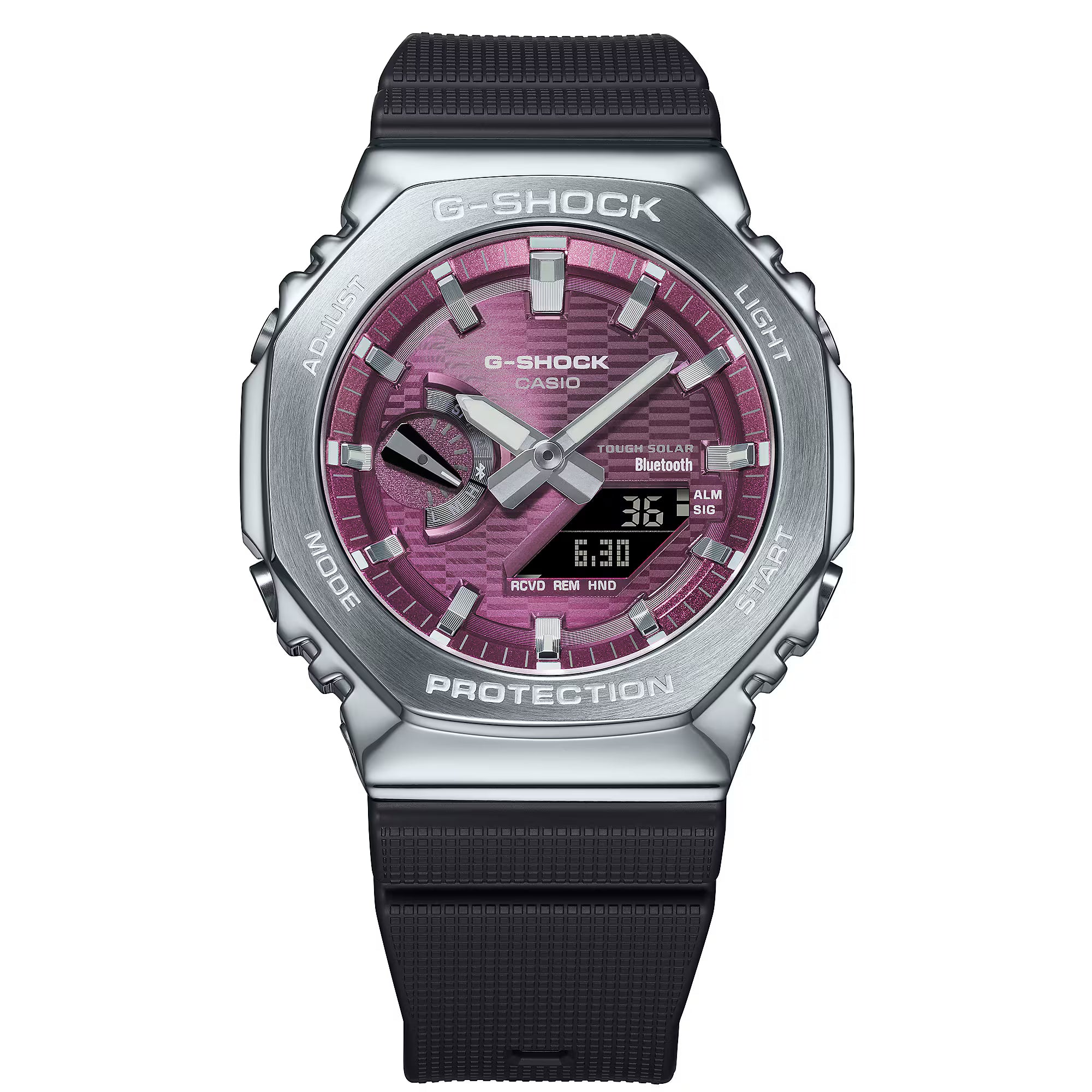 G-Shock GBM-2100A-4BER Bluetooth Solar Steel Bezel Burgundy Watch