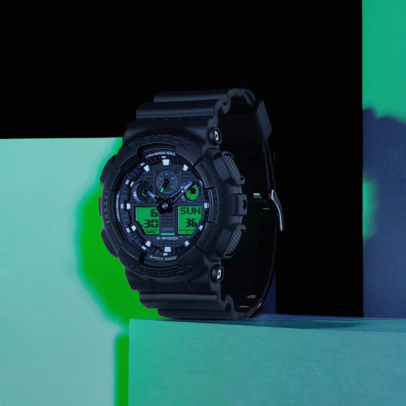 Casio G-Shock GA-100BEG-1AER Black Resin Strap Watch