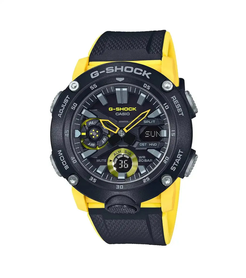 G-Shock GA-2000-1A9ER Black and Yellow Watch