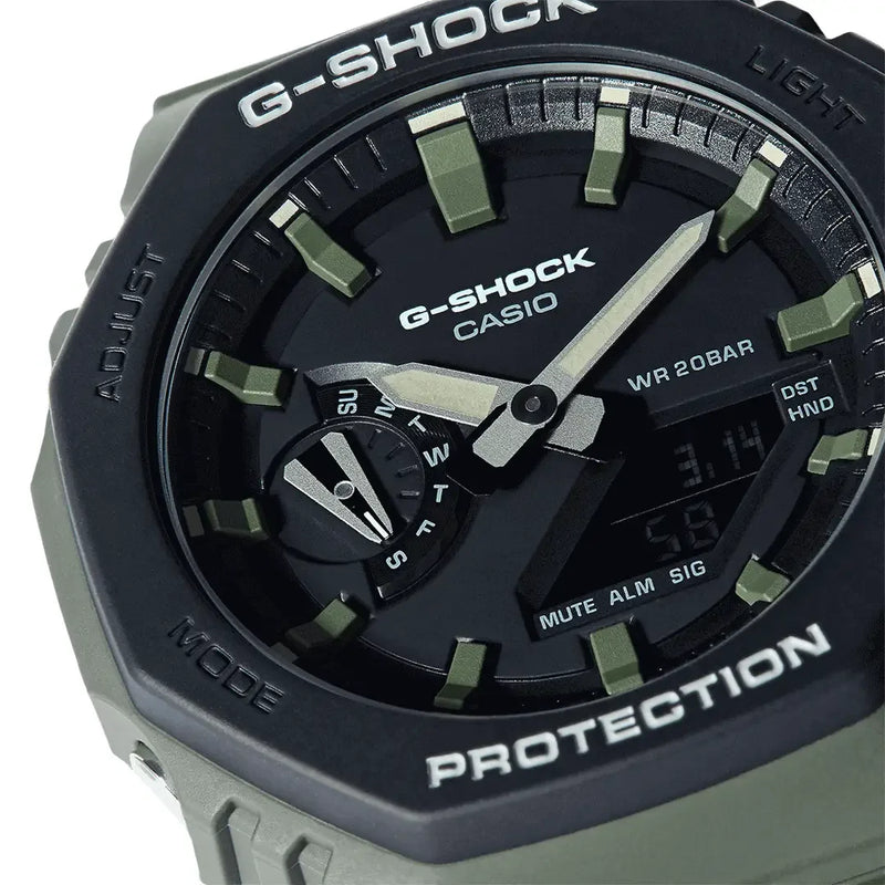 G-Shock GA-2110SU-3AER Black and Green Carbon Watch